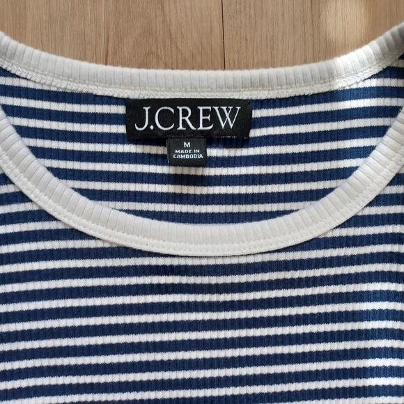 J. Crew Slim Fit Scoop Neck Ribbed Tops Bundle Pink Navy M NWOT - Picture 6 of 11